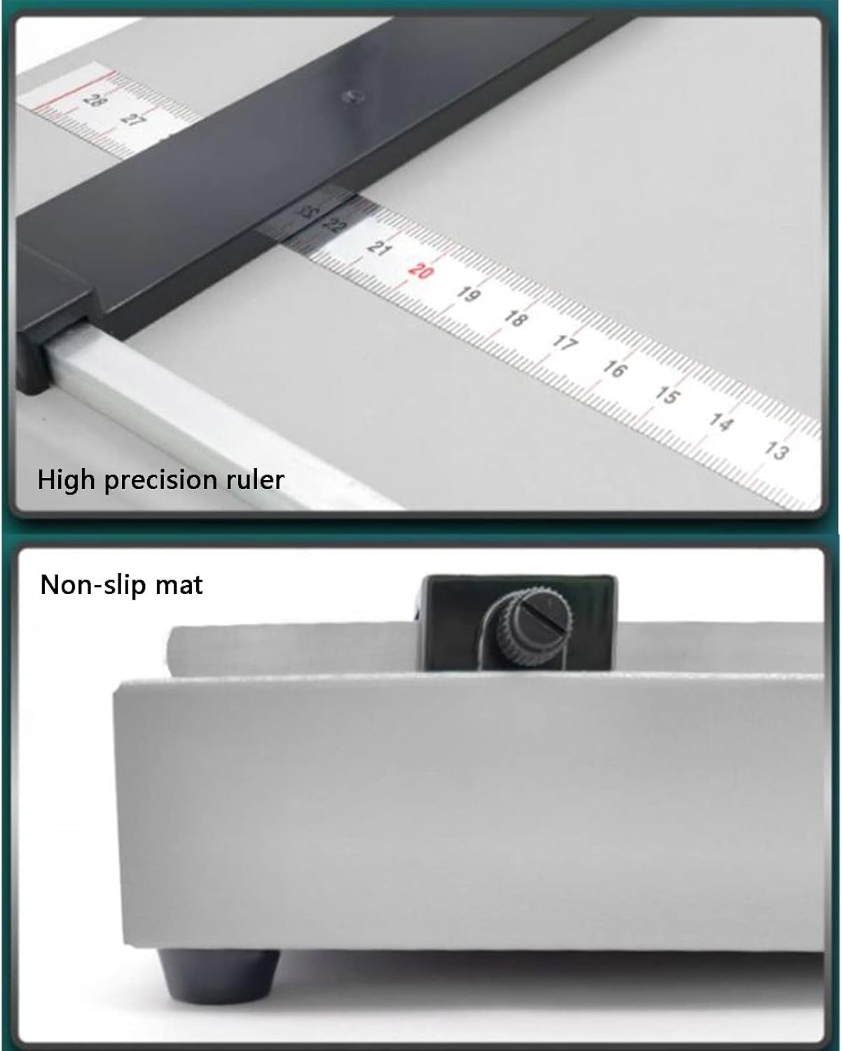 Skiennix Manual Creasing Machine - Heavy Duty Paper Folding & Scoring Tool with Positioning Ruler