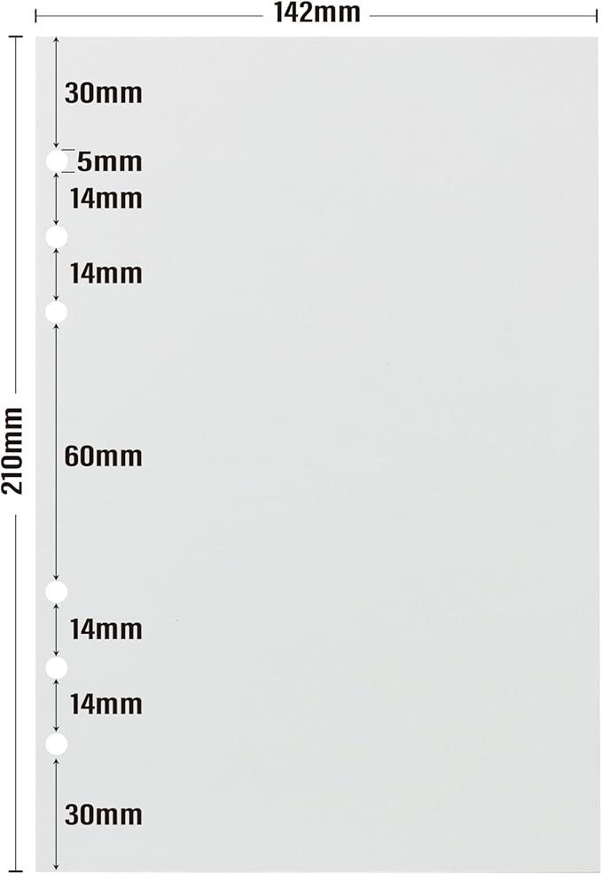 A5 Loose Leaf Refill Paper, 210x142mm, 135 Sheets Plain White Planner Refills, 6 Ring Binder Compatible, 100GSM Insert Papers for Notebooks, School, Office, College Notes, Journaling & Printing