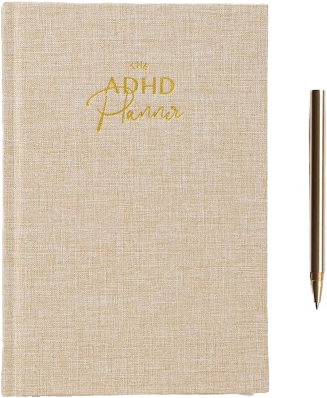 The ADHD Planner for Adults - Undated Daily & Weekly ADHD Journal for Disorganized People, 90 Days - Habit Tracker, Record Emotions & Mood - Academic Goals - Structure & Focus for Adults Brains