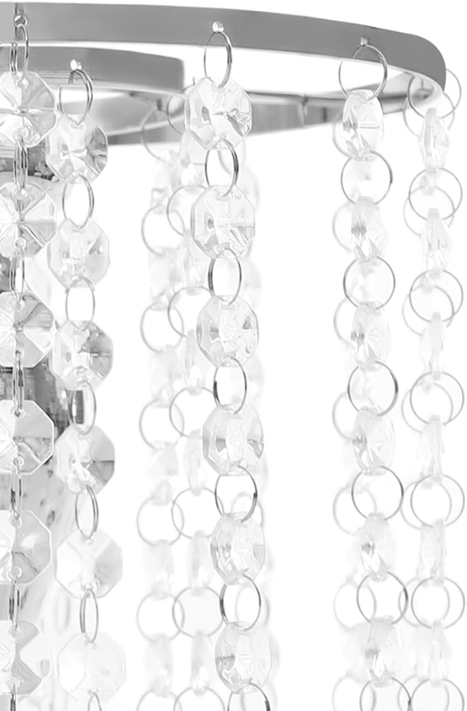 10 Pcs Glam Crystal Flower Stands, Wedding Reception Decorations with Sparkling Crystal Beads Table Center Display Flower Arrangement Flower Stand Metal Vase for Event Decor (Silver, Height:10.23in)