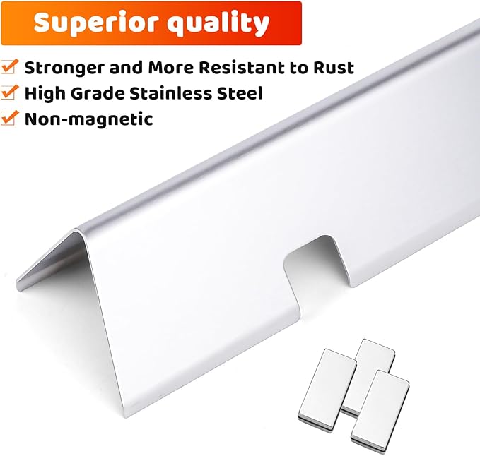 Uniflasy 7635 15.3 inch Flavorizer Bars for Weber Spirit I&II 200 Series, Spirit E210 S210 E220 S220 Gas Grills with Front Control Knobs, Weber GS4 Grill Parts, 16GA Stainless Steel Grill Heat Plates