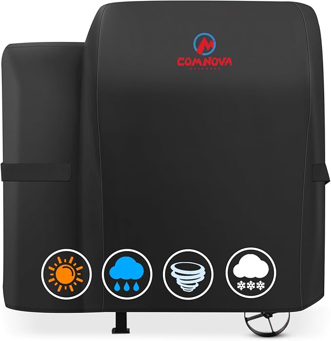 Comnova Grill Cover for Pit Boss 700FB - 600D Wood Pellet Smoker Cover for Pitboss Waterproof & Heavy Duty, Premium Pellet BBQ Cover for Pit Boss 400FB, 700FB, Lexington 500, Pro 600 and Z Grill 550B