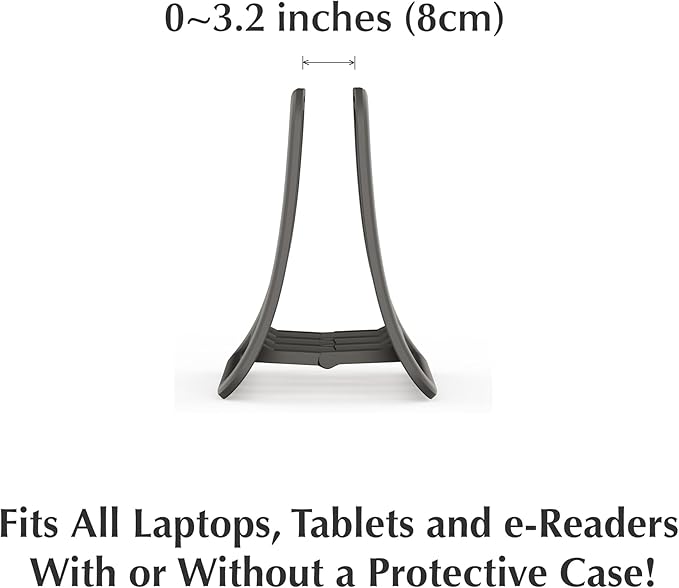 Nexstand K11 Vertical Laptop Stand for Desk,White Desktop Notebook Dock,Vertical Laptop Holder Space-Saving Organizer for All MacBook, Surface, Samsung, HP, Dell