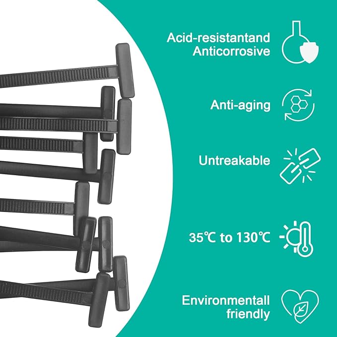 150Pcs Nylon Universal Cable Tie Buckle - New Multifunctional Nylon Zip Ties, Heavy Duty Plastic Rivet T Zip Ties Style, for Daily Maintenance And Fixing Of Automobiles