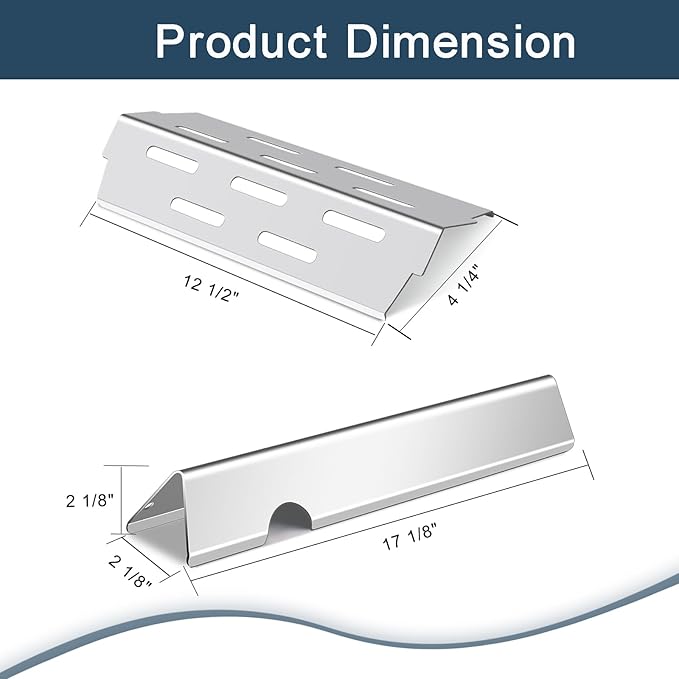 Flavorizer Bars,Heat Deflectors and Grill Burner for Weber Genesis II E-410, S-410, LX E-440, S-440 (304 Stainless Steel, 66030 * 7+ES/410 * 4+66790 * 4)