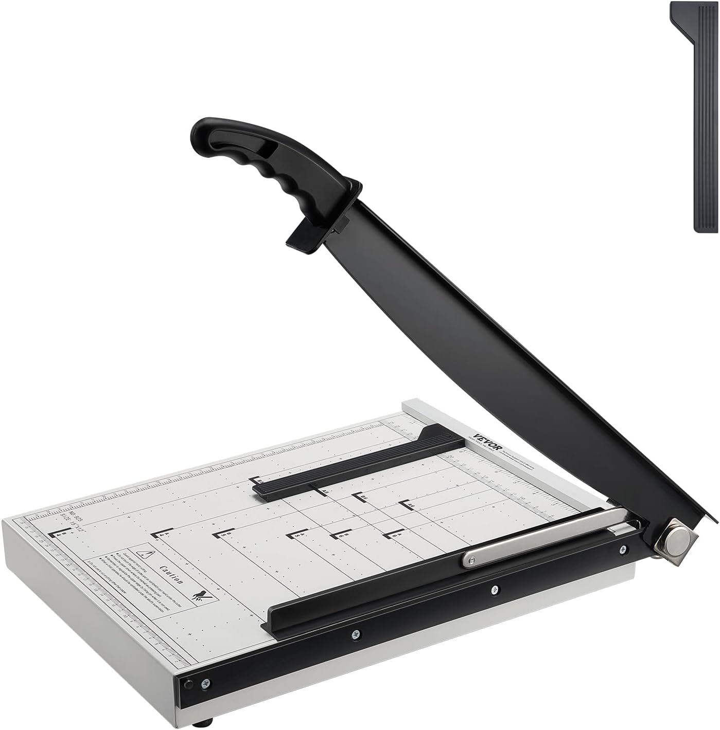 VEVOR Heavy Duty Paper Cutter - 15" Guillotine Trimmer with Blade Lock & Guard Rail | Cuts 16 Sheets