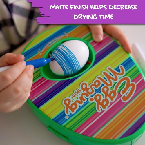 Eggmazing Egg Decorator - Authentic Wooden Eggs for Easter Crafts | Matte White, 12 Pack, Ages 3+