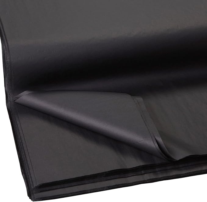 Jillson Roberts Bulk 20 x 30 Inches Recycled Tissue, Black, 480 Unfolded Sheets (BFT21)
