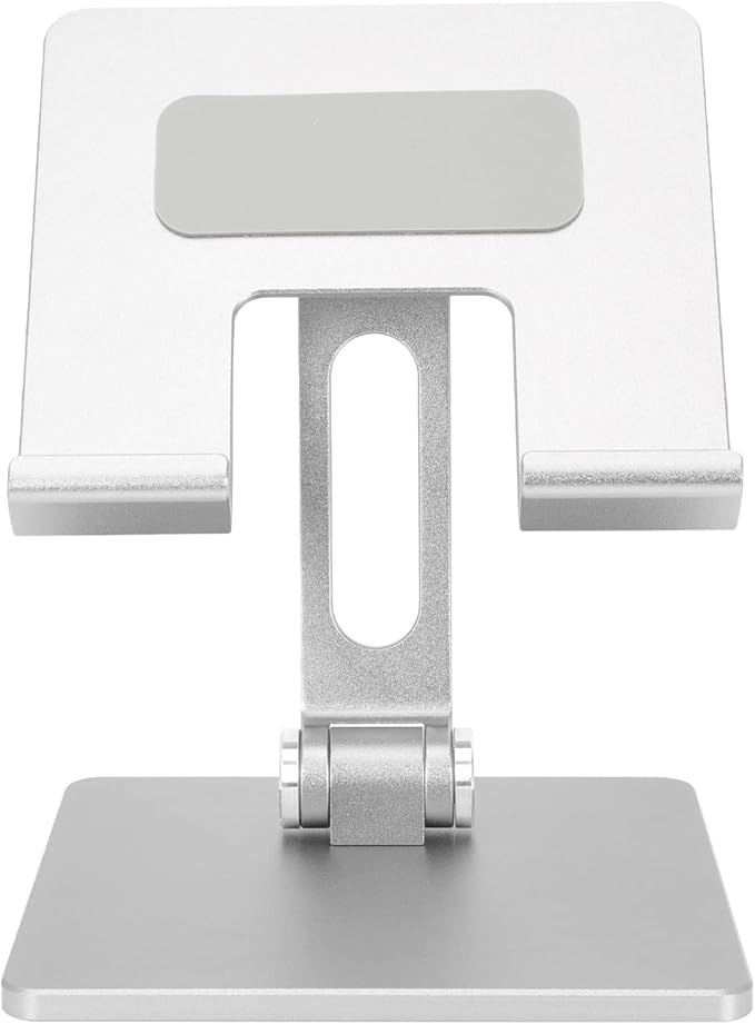 BESPORTBLE Aluminum Alloy Folding Laptop and Tablet Stand Portable Foldable Holder for Desk Use Compatible with Ipad and Notebooks Silver Gray