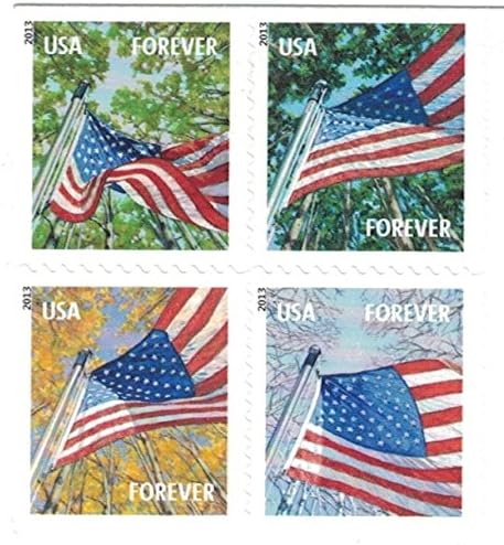 USPS Forever Stamps - Seasonal Flags Design - 100 Stamps (5 Books of 20)