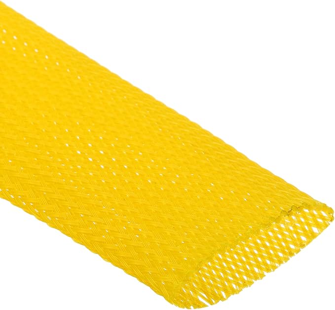 uxcell Expandable Sleeving,2 3/8-inch 10ft Cable Sleeve, Yellow
