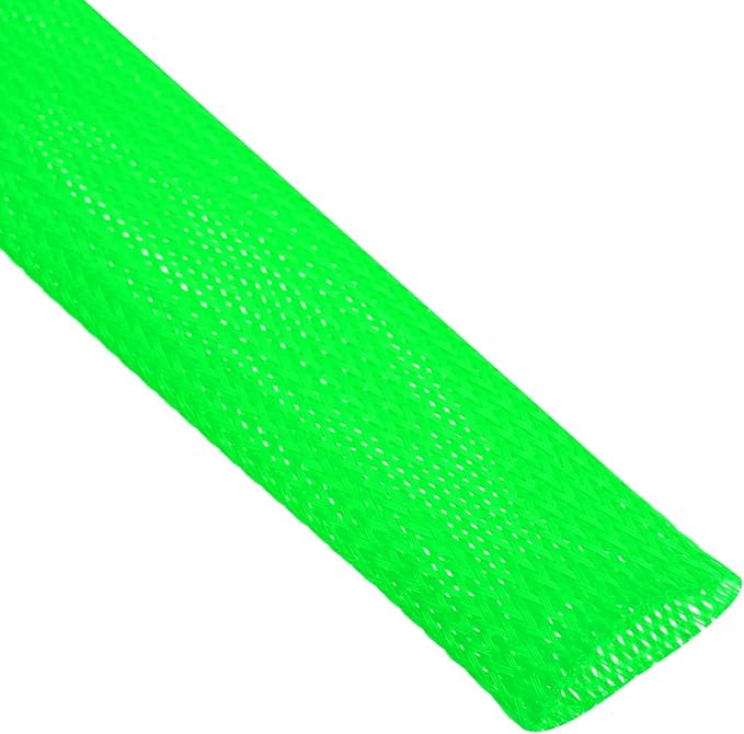 uxcell Expandable Sleeving, 1 1/4-inch 25ft Cable Sleeve, Green