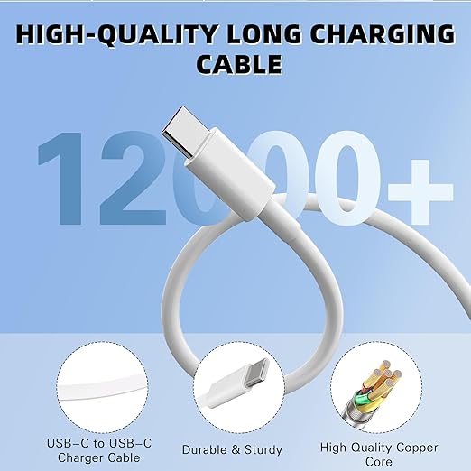 USB C Charger Block for iPhone 17 16,40W Dual Port A/C Phone Chargers,2Pack Type C Charger Fast Charging Wall Chargers Quick 10FT USB C Cable for iPhone 17/17 Pro Max/17 Air/16 Pro/16e/15 Plus/15 Pro