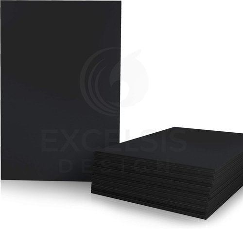 Black Foam Board 8 x 10 - 10 Pack | 3/16" Thick Foam Core Sheets for Art, Crafts & Presentations