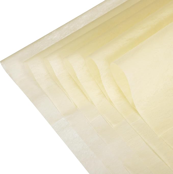 YELARXI Flower Wrapping Paper, Cotton Wrapping Flower Paper, Non-Woven Waterproof Floral Bouquet Wraps - Fitting for (Florist Supplies/Gift) 11.8 x 11.8 Inch & 38 Pack & Light Nude