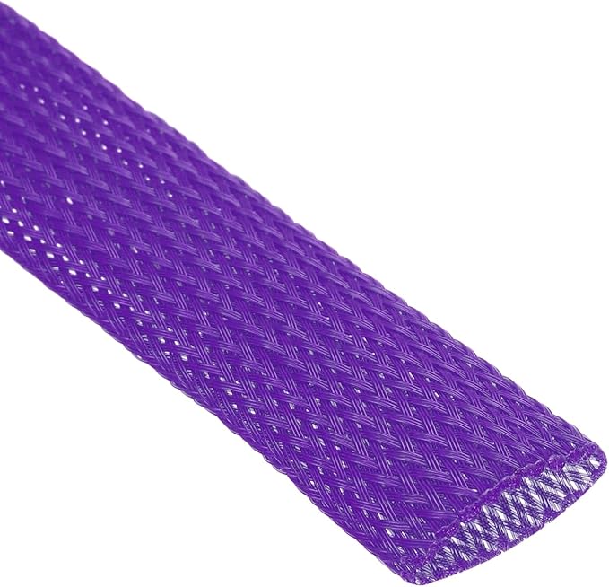 uxcell Expandable Sleeving,1 3/16-inch 10ft Cable Sleeve, Purple