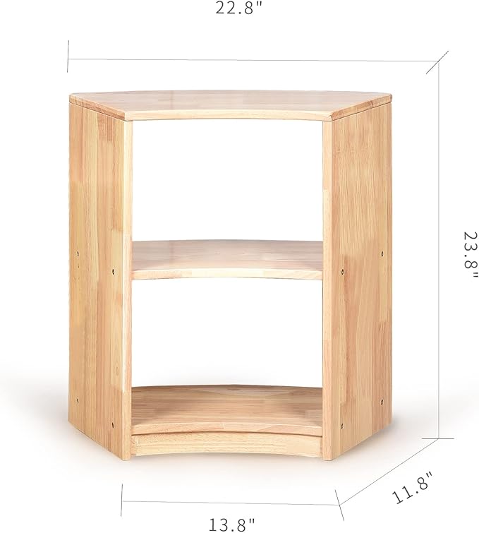 Curved Storage Bookcase Montessori Shelf-Toy,Books,Arts Storage for Kids Classroom&Home Toddler Cabinet Furniture for Playroom/Daycare/Preschool/Nursery(3-Tier Curved Cabinet)
