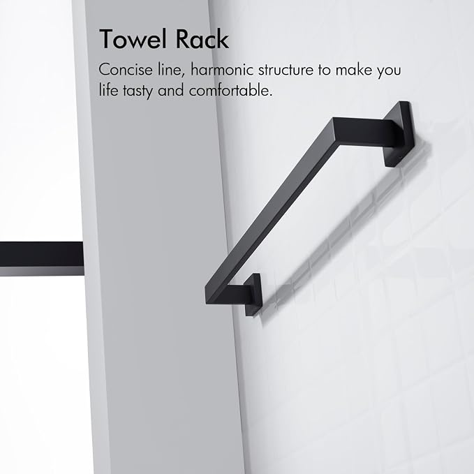 BANOLUX Towel Rack, 12-Inch Single Towel Bars for Bathroom, Towel Racks for Bathroom Wall Mounted SUS304 Stainless Steel Hand Towel Holder Organize Heavy Duty, Matte Black Towel Bar