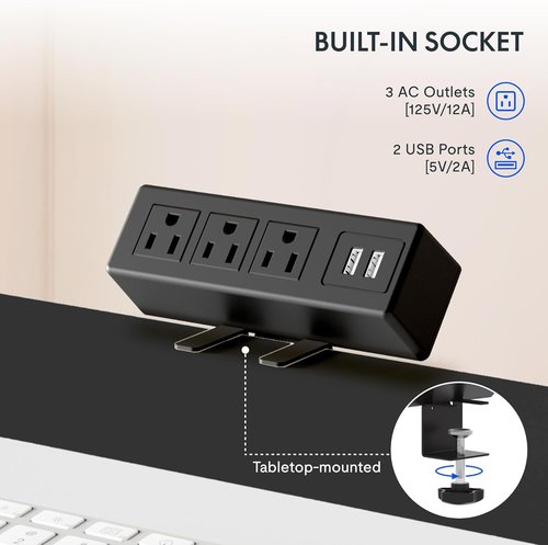 FLEXISPOT EN2 Electric Height Adjustable Standing Desk - 60" Maple Top with Cable Management (Black Frame)