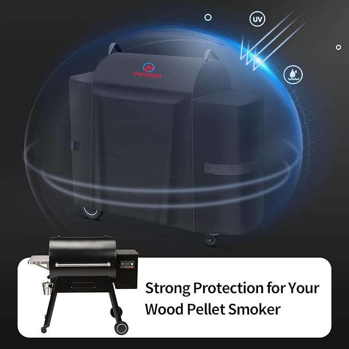 Comnova Grill Cover for Traeger Ironwood 885-600D Wood Pellet Smoker Cover for Traeger Waterproof & Heavy Duty, Premium Pellet BBQ Cover Accessory for Traegers Ironwood 885 Grills