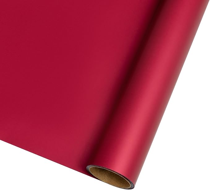 KIMHOME Korean Retro Packaging Waterproof Flower Wrapping Paper Gift Wrapping Flower Shop Bouquet Supplies Roll 22 Inch x 32.8 ft (Big Red)