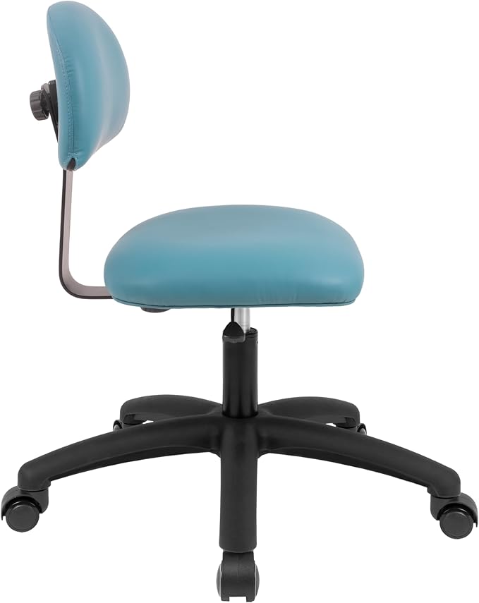 Chair Master FSS Series Square seat (19"-27") seat Height Chair. Vinyl-for Office, Garage, Desk, Shop, Computer, Doctor, Medical, Easy to Clean! NO Footring (Aqua, Medium, Self Braking Casters)