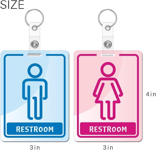 Regine Switzerland Restroom Pass Keychain - Durable Key Holder for School Toilets | Unisex Design