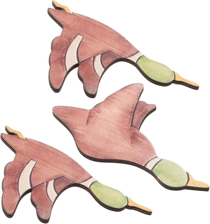 FUTUREORYY 3pcs Rustic Wood Flying Bird Wall Decor Elegant Indoor Ornament for Home Living Room Office Vintage Style Bird Sculpture for Unique Home Adornment