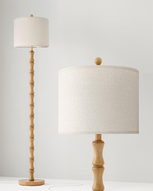 BOBOMOMO 62" Farmhouse Floor Lamp - Rustic Retro Design with Rotary Switch for Living Room & Bedroom