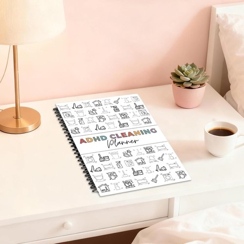 ADHD Cleaning Planner - Reusable Schedule & Checklist Organizer for Stress-Free Home Management