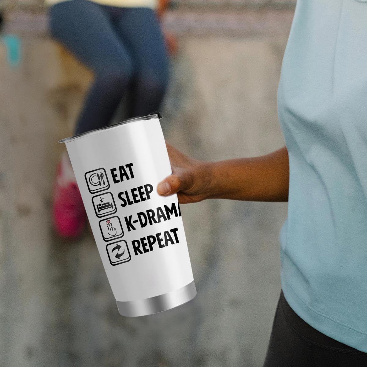 Skiennix K-Drama Tumbler - 20oz Insulated Gift for Women with Lid & Straw | Perfect for K-Pop Fans