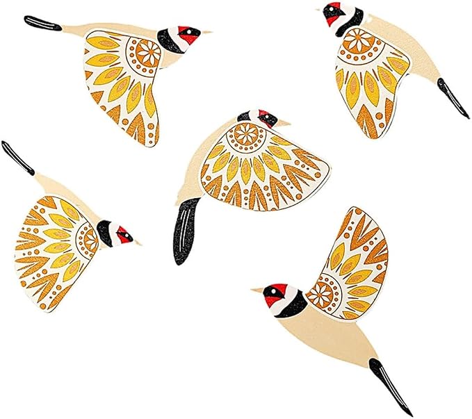 5PCS Wooden Bird Wall Hanging Decors Gift for Bird Enthusiasts Home Decors Gift