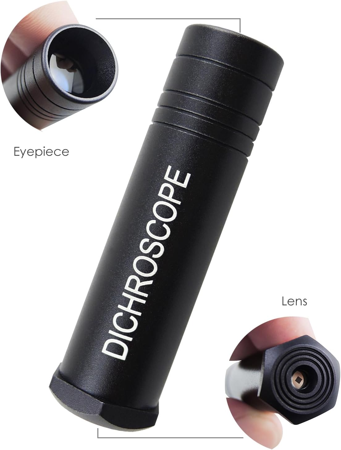 Skiennix Heavy Duty Calcite Dichroscope - Gemstone Tester for Trichroic & Pleochroic Colors | Durable Metal Body