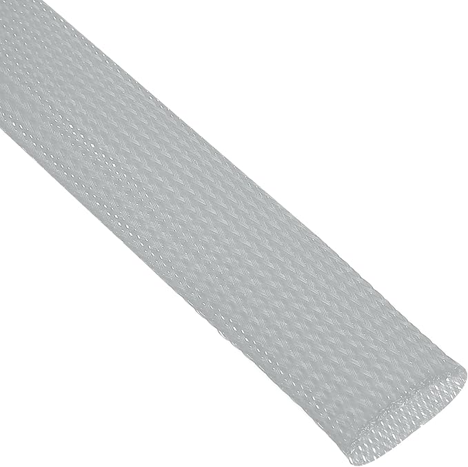 uxcell Expandable Sleeving, 1-inch 50ft Cable Sleeve, Gray