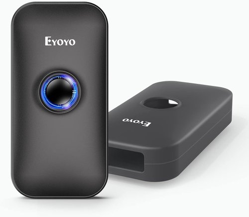 Eyoyo Mini Bluetooth Barcode Scanner - 3-in-1 Wireless & Wired Reader for Windows, Android, iOS | Portable Black