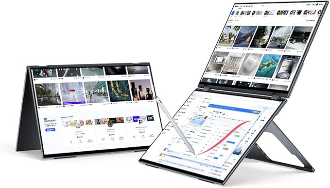 EHOMEWEI Dual Stacked Monitor 16"*2 Laptop Expansion Screens 2560 * 1600 * 2 60Hz 100DCI-P3 HDR for Windows MacOS X2 Pro