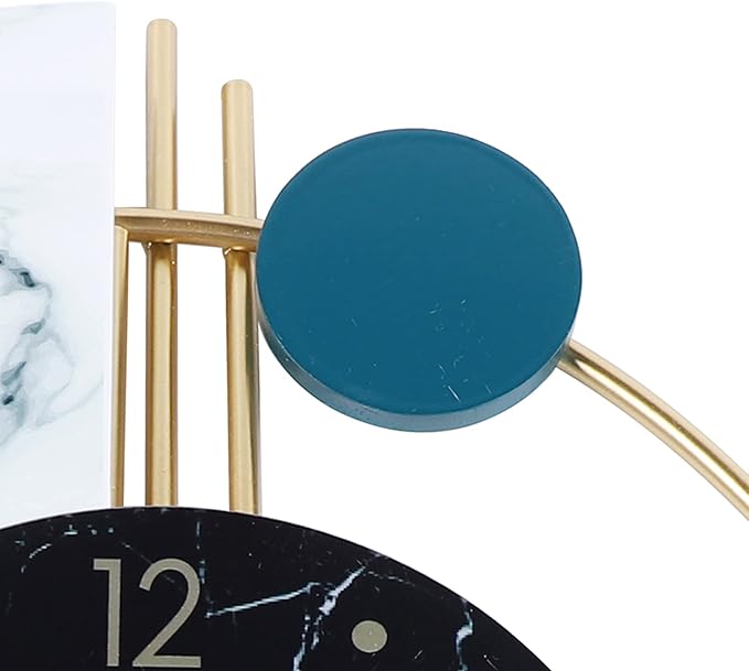 Large Wall Clocks for Living Room, Modern Silent Wall Clocks Operated Non-Ticking, Quartz Clock Metal Glass Decoration for Living Room, Kitchen, Dining Room, Bedroom