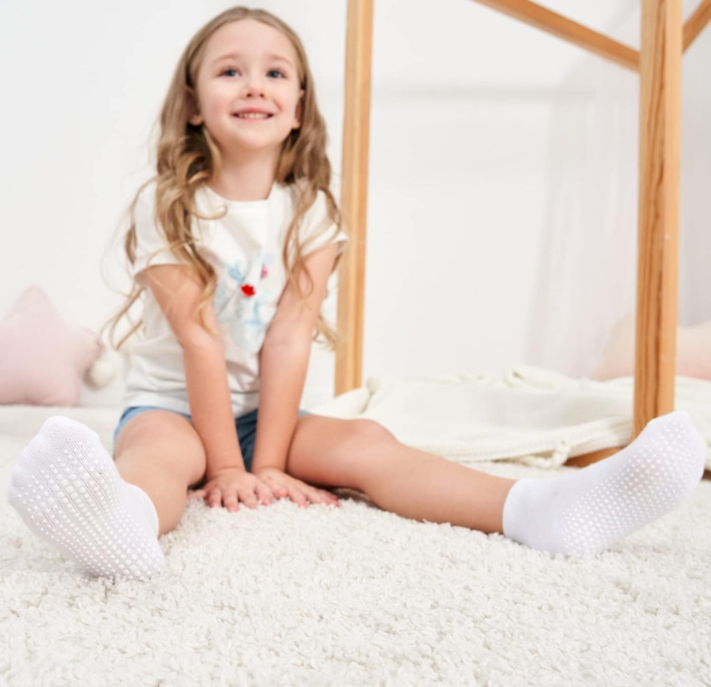 Zaples Baby Non-Slip Grip Ankle Socks - Comfortable Non-Skid Soles for Infants & Toddlers