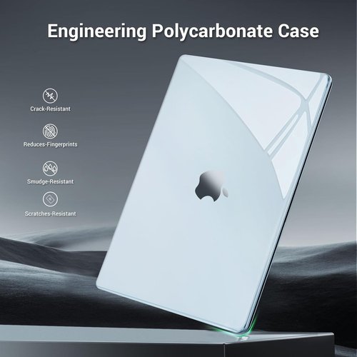 MOSISO MacBook Air 13-Inch Case - Hard Shell with Keyboard Cover & Screen Film | Sky Blue, 2022-2026 Models