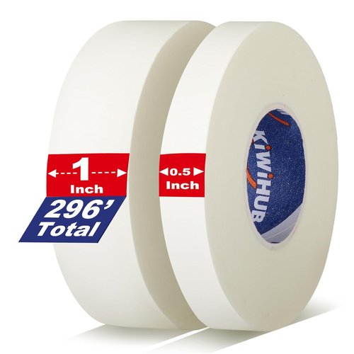 Artist Tape 2 Pack by [Brand Name] - Acid-Free White Masking Tape for Watercolor & Drafting | 0.5" & 1" x 148 FT