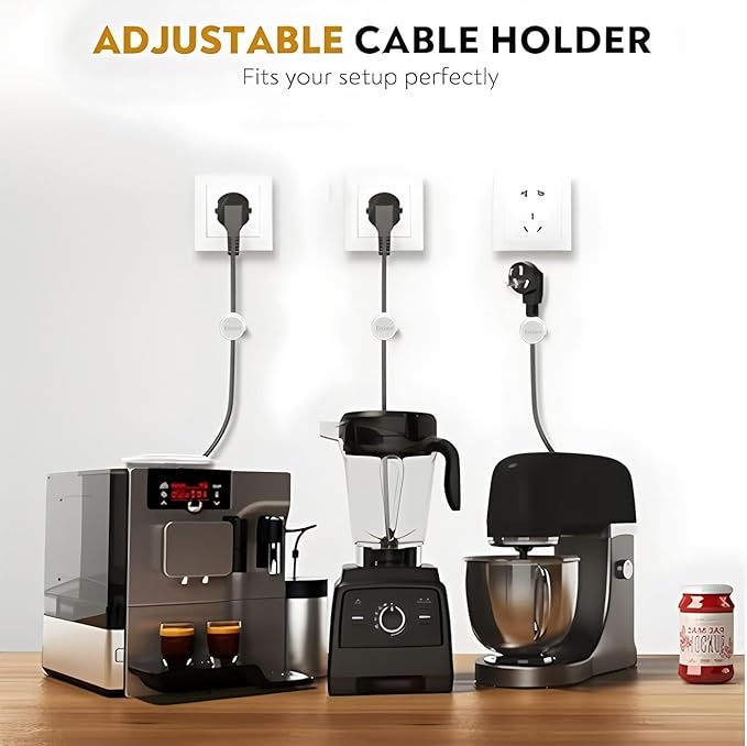 12 Pack Cord Organizer Holder,with a 8 mm (0.32 inches) Diameter, Accommodates Most Cables,Featuring a 360° Rotating Shaft,Cable Management Clips,for Home,Office,Car,Desk,Nightstand