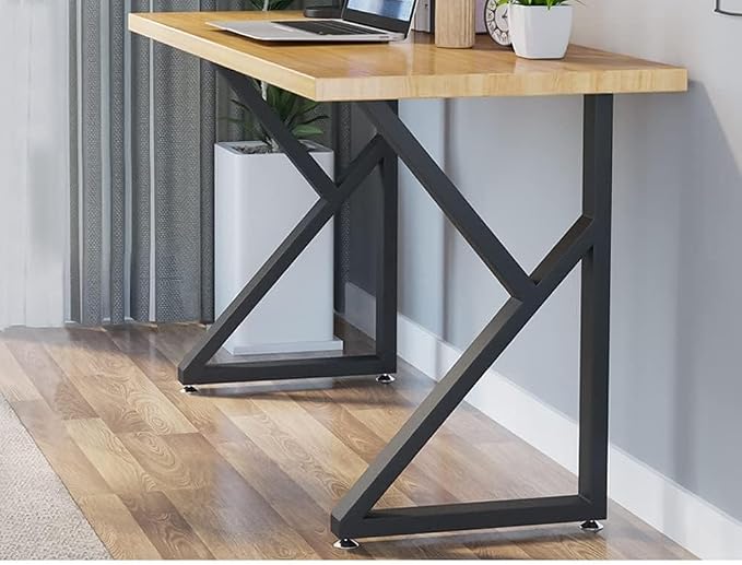 28 Inch Metal Desk Legs, Heavy Duty Dining Table Legs Set of 2, 1000 LBS Load Capacity, Industrial K-Frame Iron Table Legs for DIY Writing Desk, Office Desk, Dining Table, Matte Black