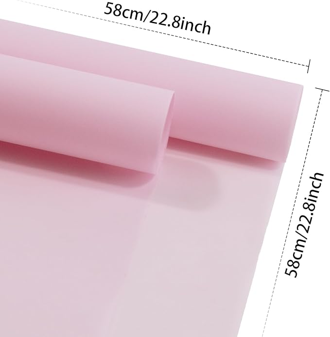 DEWJDFSC 20 Sheets Flower Wrapping Paper,Waterproof Floral Korean Bouquet Wrapping Paper, Florist Supplies, Suitable for Flowers Gift Packaging (Pure Pink)