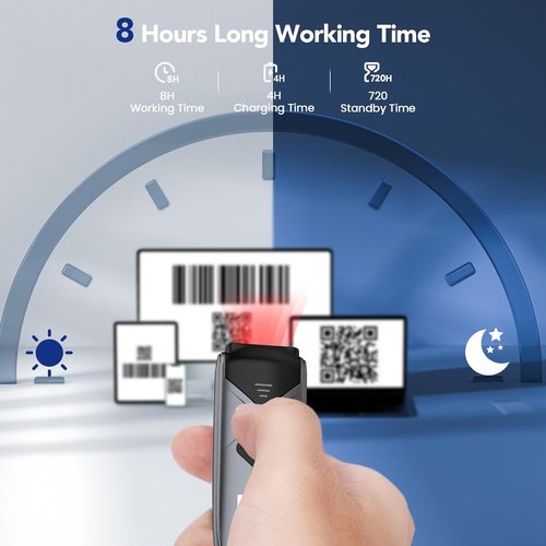 Eyoyo Portable Mini 2D Barcode Scanner - Compact Design with Built-In Screen for Easy Use