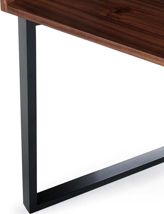 Transformer Table to Desk – Expandable Dining Table to Computer Desk, Work-from-Home Office Desk, Gaming Desk, Study Desk, Space-Saving Adjustable Furniture (Dark Brown)