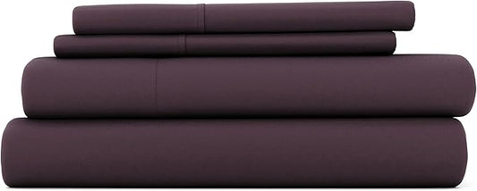 Linen Market Bed Sheets for Twin Size Bed (Purple) - Sleep Better Than Ever with These Soft and Cooling Twin Sheets - Deep Pocket Fits 16" Thick Beds - 3 Piece Twin Sheet Set