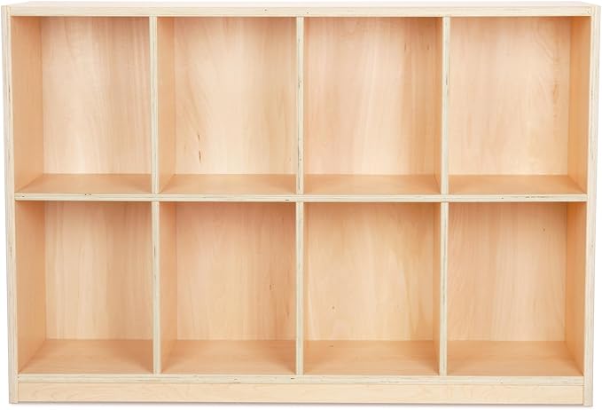 OOOK 8-Compartment Backpack Wooden Storage Cabinet - Kids Toy Storage Organizer - Bookshelf for Classroom, Playroom, Kindergarten, Living Room, Office