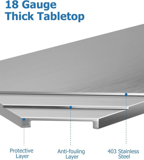KYBOLT Stainless Steel Work Table - NSF Certified Heavy Duty Kitchen Prep Table | 24" x 36" with Undershelf