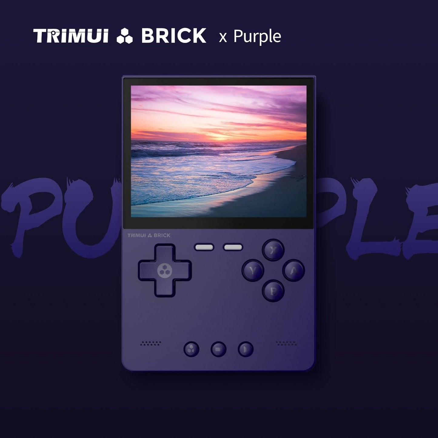 Trimui Retro Game Console - 3.2-Inch IPS Screen, 64G TF Card, 3000mAh Battery | Purple