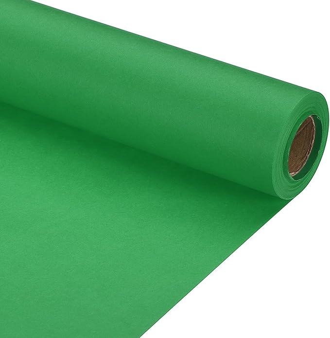 PATIKIL Wrapping Paper, 12" x 394"(33') 70 GSM Craft Paper Roll Kraft Packing Paper for Poster Bulletin Board, Gift Wrapping, Green